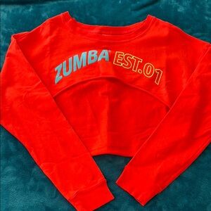 Zumba Red Cropped Sweatshirt